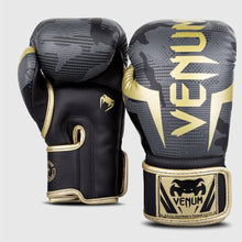 Load image into Gallery viewer, Venum Elite Boxing Gloves - Black / Gold